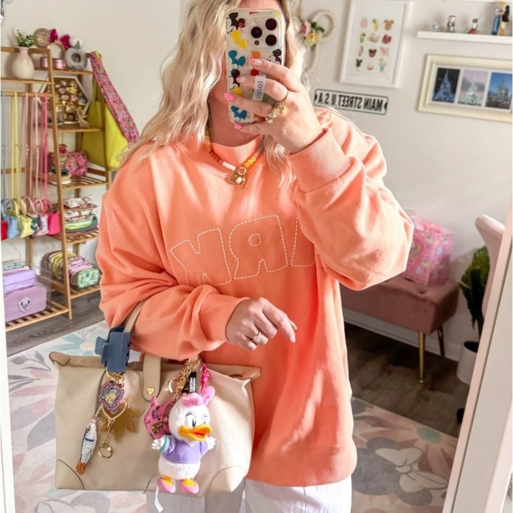 Parke Target Women's L/XL Mockneck Pullover Sweatshirt Peach Orange Large/Extra - Picture 7 of 12